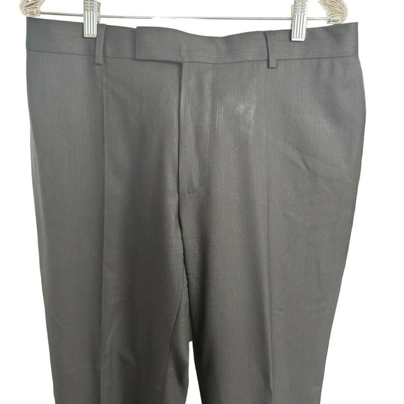 HUGO BOSS Pasolini Movie 100% Virgin Wool Men's Black Pants Trousers Sz 42L - Picture 2 of 9